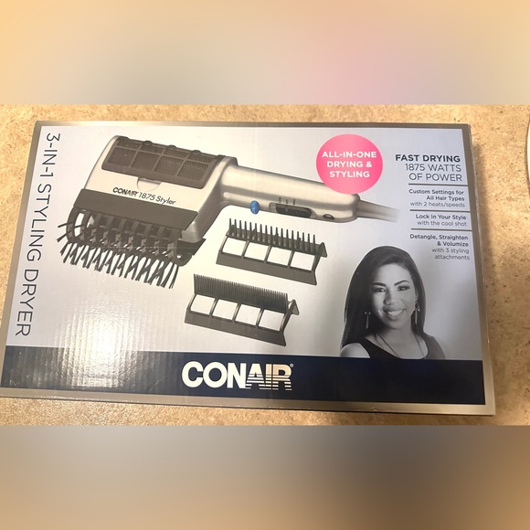New CONAIR 1875W 3-in-1 lonic One Step Style and Dry Hair Dryer - Picture 3 of 6
